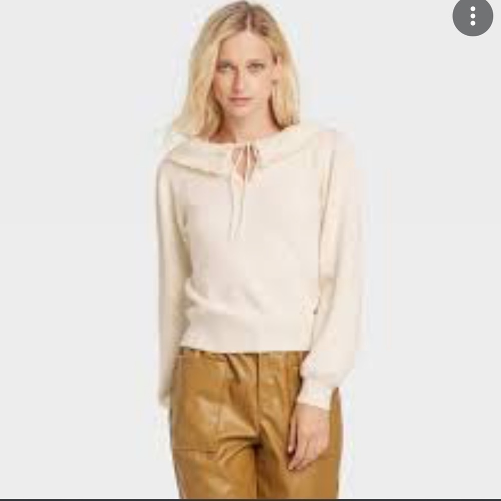 Women's Crewneck Pullover Sweater - Who What Wear Cream XL Ivory